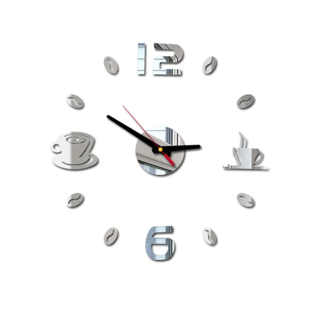 Часы настенные Horloge 3d Diy акриловые зеркальные римские цифры стикеры домашний