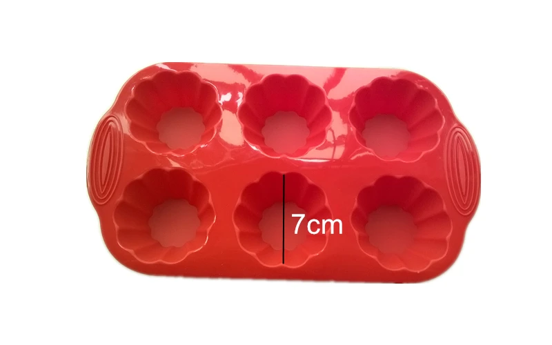 1 шт. Инструменты для выпечки 6 полости Brioche формы кухонные силиконовые формы для выпечки французские силиконовые приспособления для выпечки торта
