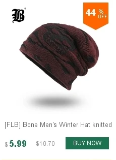 [FLB] вязаная шапка для мужчин Skullies Beanies, Зимние головные уборы для мужчин и женщин, шапки Gorros, Мужская теплая однотонная зимняя шапка F18030