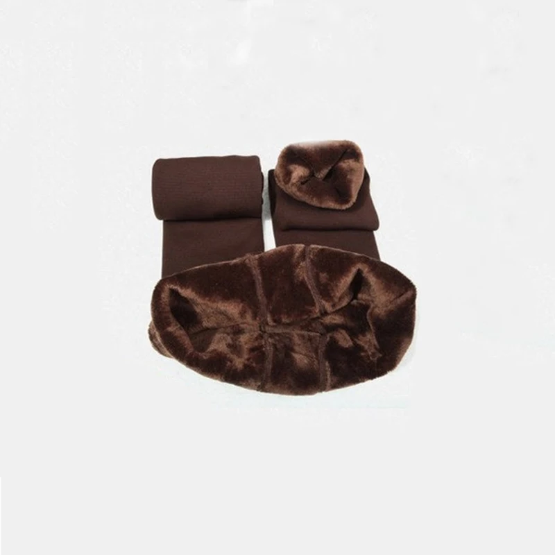 Brown SALSPOR теплые женские бархатные зимние леггинсы однотонные сохраняющие тепло штаны для йоги с высокой талией плотные тонкие эластичные Леггинсы для йоги размера плюс - Цвет: Brown