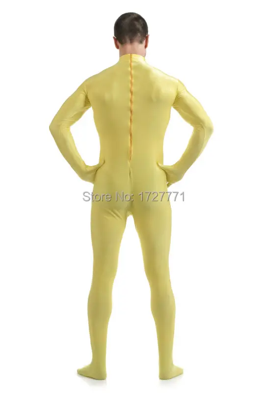 (LS7217) желтые блестящие колготки из спандекса оригинальные Фетиш костюмы унисекс