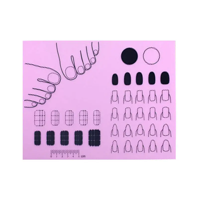 Large pink Подставка для рук для упражнений, новинка, сделай сам, мягкий складной коврик для дизайна ногтей, силиконовый коврик, моющийся для штамповки, обратная пластина, коврик для рисования ногтей - Цвет: Large pink