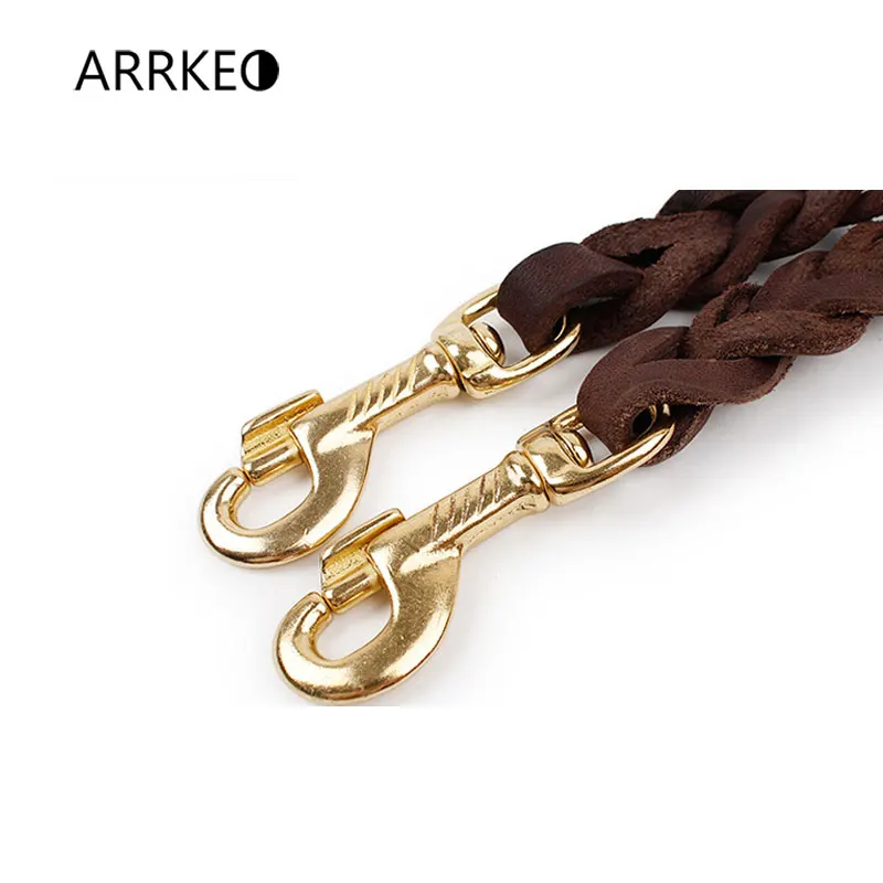 ARRKEO натуральная кожа собаки поводок приводит для Ошейник Жгут зоотоваров