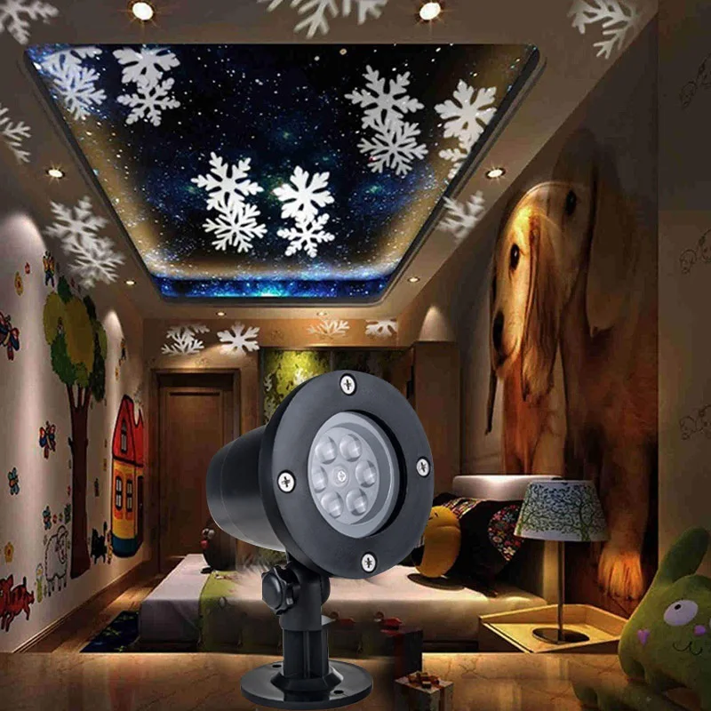 Рождественский лазерный проектор со снежинками уличный светодиодный светильник