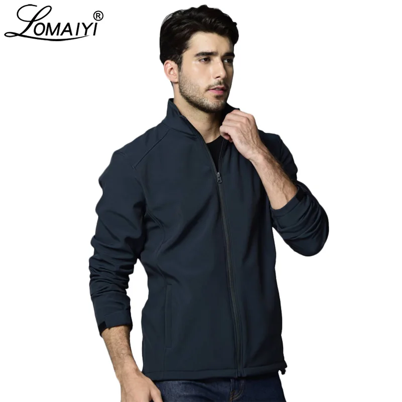 Мужская Флисовая Куртка LOMAIYI черная флисовая куртка-ветровка повседневная