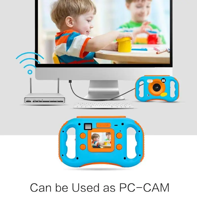 Мультфильм 1 77 дюймов WiFi 5MP 720 P Мини дети цифровая камера портативный камкордер