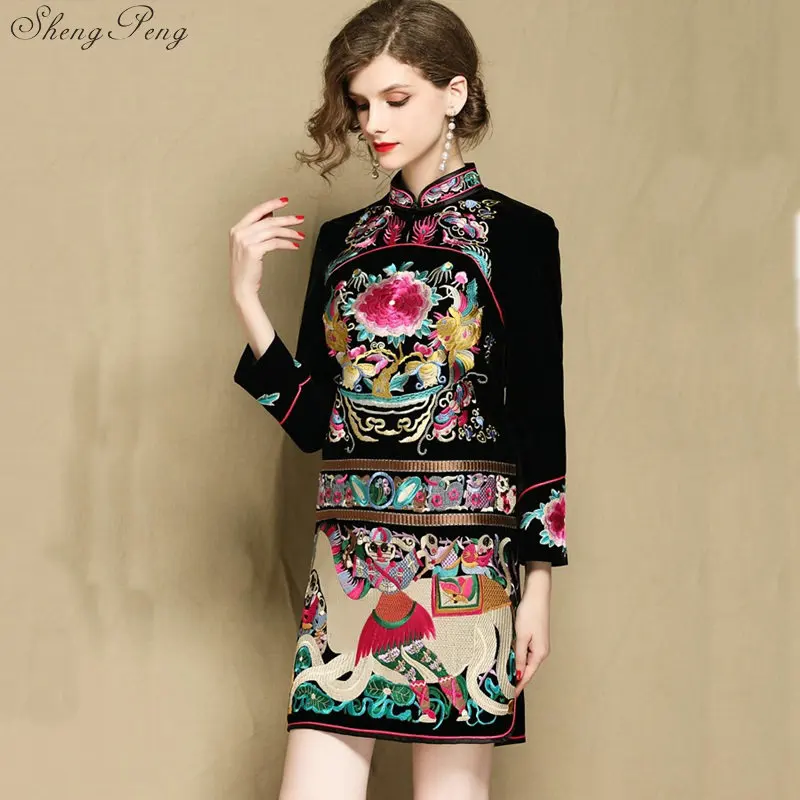 Традиционное китайское восточное платье Qipao женское пикантное современное