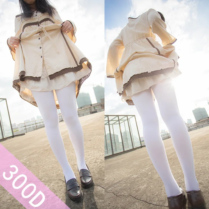 Женские и женские белые бархатные колготки с алоэ чулки для косплея из двух
