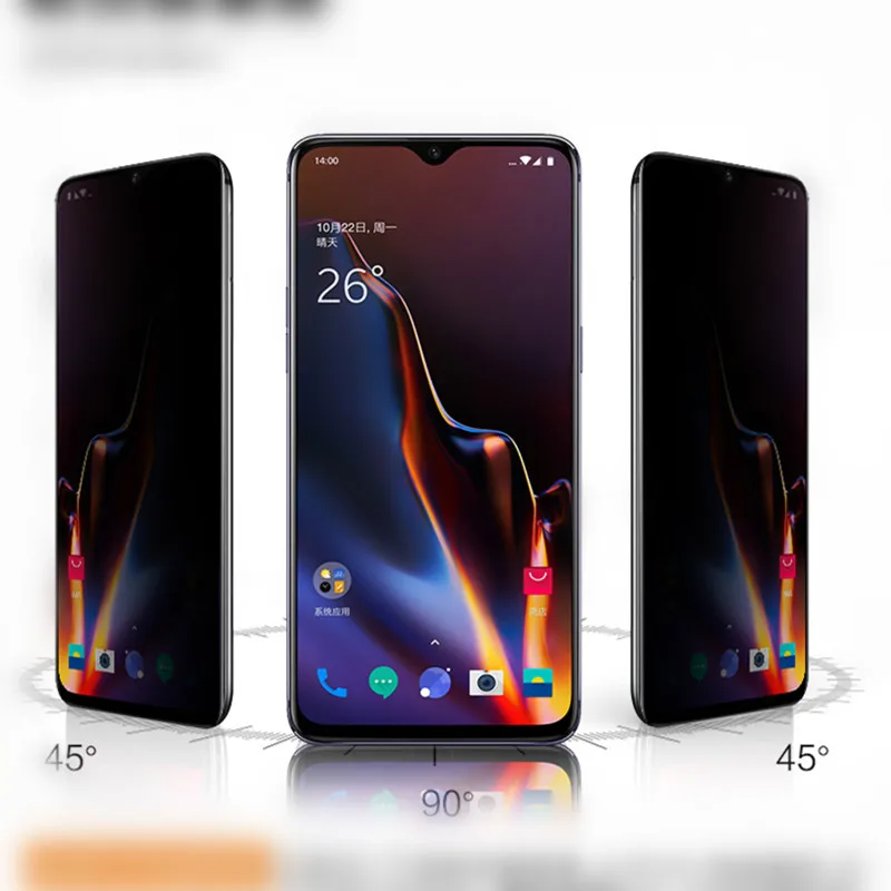 Для OnePlus 5 T/6/6 T Премиум Настоящее Закаленное Стекло конфиденциальности анти-shatter Экран Защитная крышка анти фильм