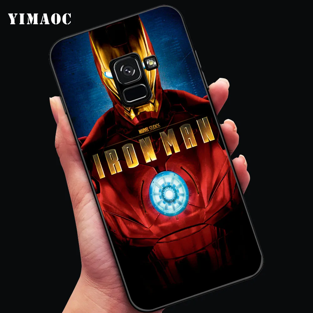 YIMAOC super hero Железный человек мягкий чехол для Samsung Galaxy A3 A5 A6 A7 A8 A9 Plus Note 8 9 A10 A30 A40 A50 A70 |