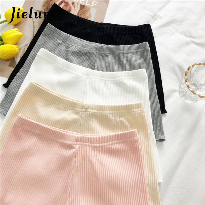 Jielur однотонные безопасные короткие штаны летние дышащие женские шорты 5 цветов