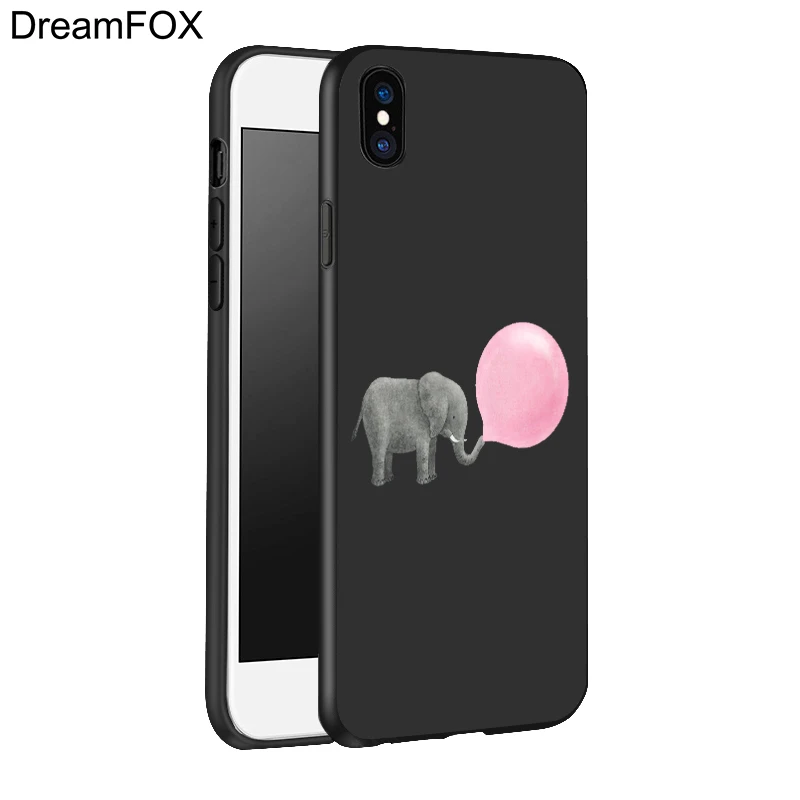 DREAMFOX K326 Nauty Elephant Black Soft TPU Silicone Case Cover For Apple iPhone XR XS Max X 8 7 6 6S Plus 5 5S 5G SE |