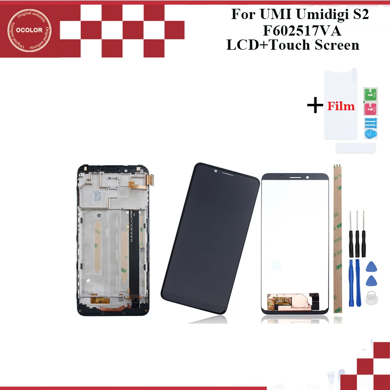 Ocolor для UMI umidigi S2 F602517VA ЖК дисплей Дисплей и Сенсорный экран + рамка телефона
