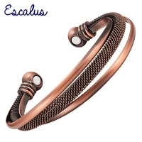 escalus powerful bio health antique copper magnetic women bangle vintage healing men bangle wristband charm supreme quality