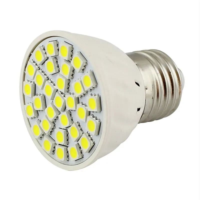 MR16 Gu10 E14 E27 Светодиодный прожектор 3 Вт 110 В 220 в 240 30 светодиодный s SMD 5050 светильник