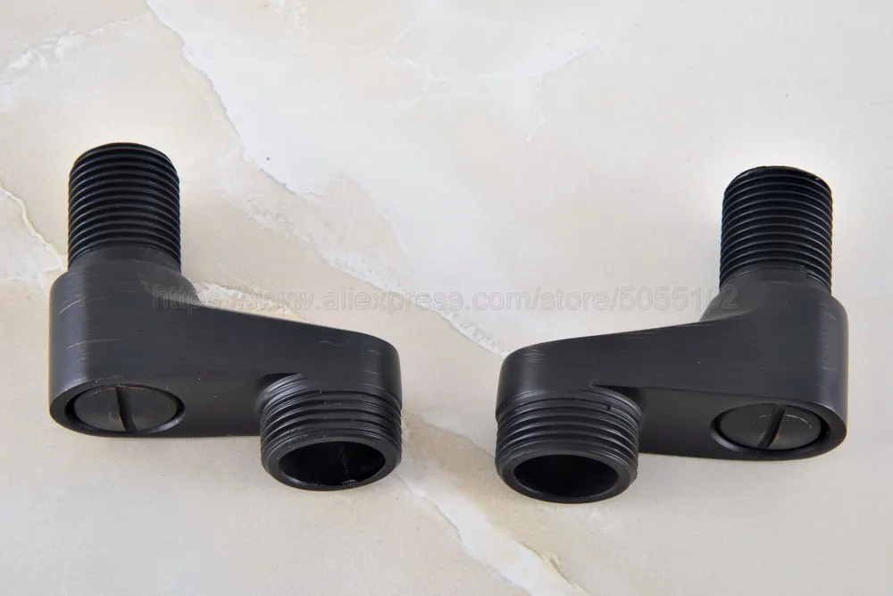 2 pcs black oil rubbed brass bathroom accessories claw foot bathtub faucet adjustable swing arms zba180 free global shipping
