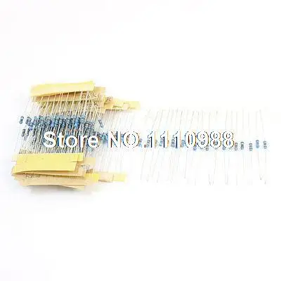 

200pcs 5 Bands 20 Value Kinds Metal Film Resistors 120K-1M Ohm 1% 1/4W