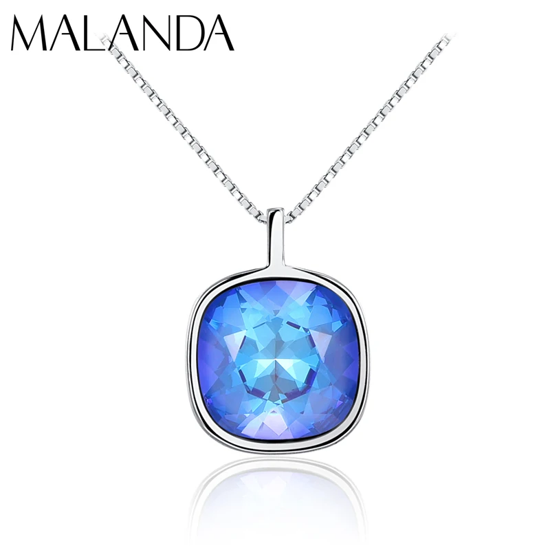 

Malanda Ggeometric Pendant Necklaces Original Crystals From Austria Necklace For Women Fashion Wedding Jewelry Mom Girl Gift