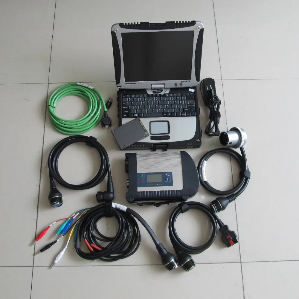 

2021.12v diagnostic tool for mb star sd connect c4 sd c4 with ssd in laptop cf-19 i5cpu toughbook ready to work