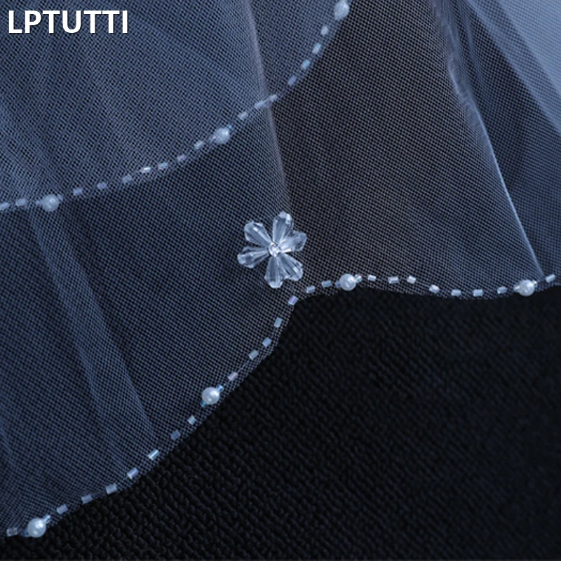 LPTUTTI двойной отделанный бисером горный хрусталь новый короткий параграф Mantilla
