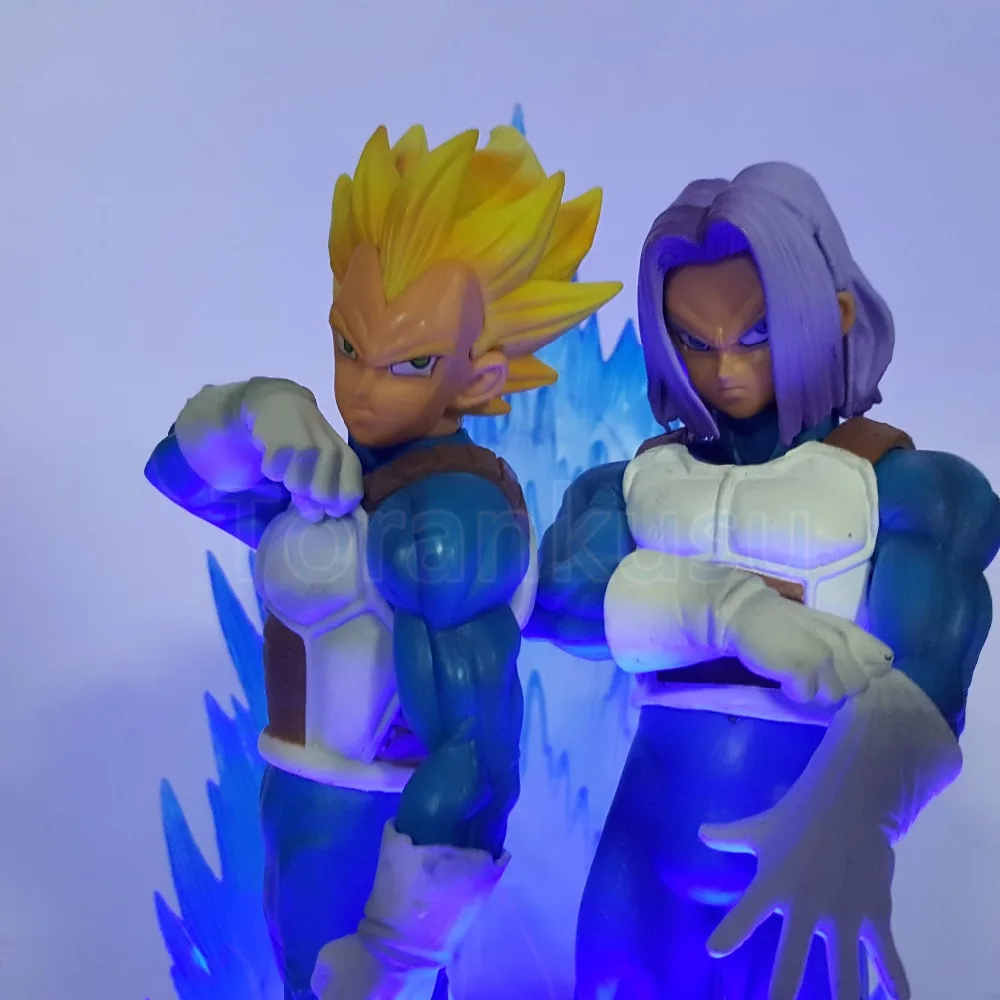 Dragon Ball Z фигурки Вегета стволы ROS отец сын LED База DIY дисплей игрушка Супер Saiyan