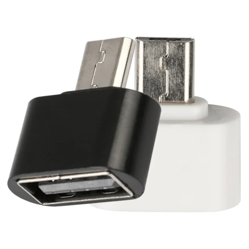 

10pcs Micro USB to USB2.0 OTG Expansion Adapter Metal Housing For Cell Phone V8 Interface For Most 5 pin Micro USB Smart PhoneUM