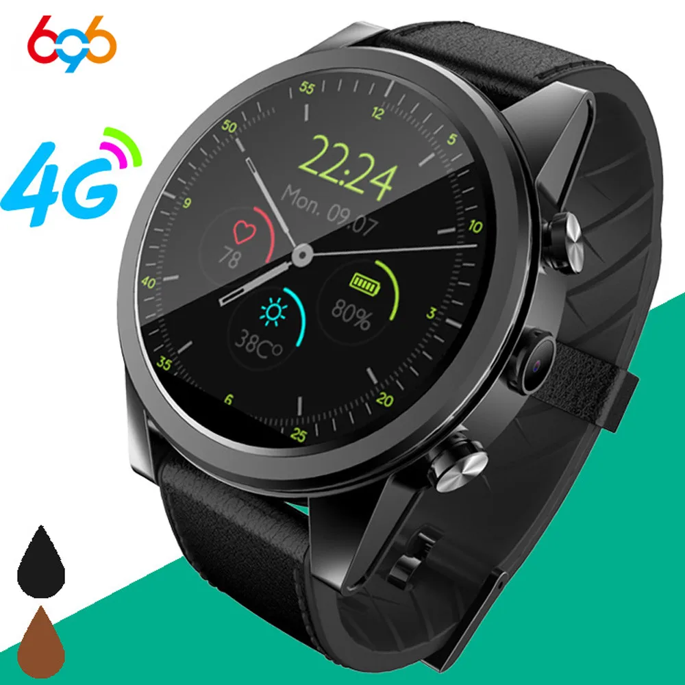 X360 4G LTE Android 7 1 Смарт часы 6 дюймов Большой экран круглый WiFi GPS Sim карта Smartwatch телефон