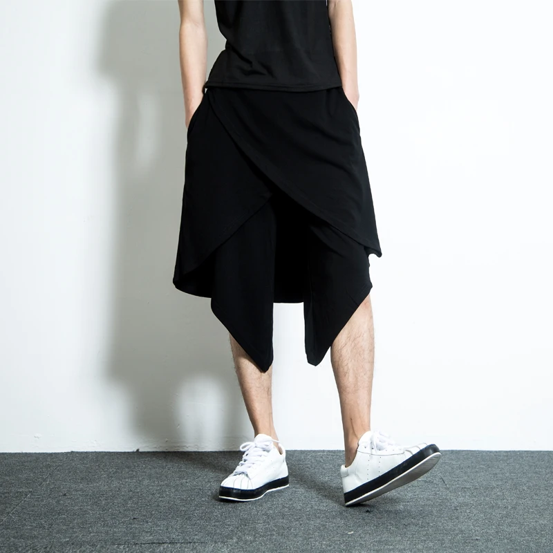 

2019 summer style streetwear men harem pants calf length drawstring leisure pants men harajuku pants ABZ389