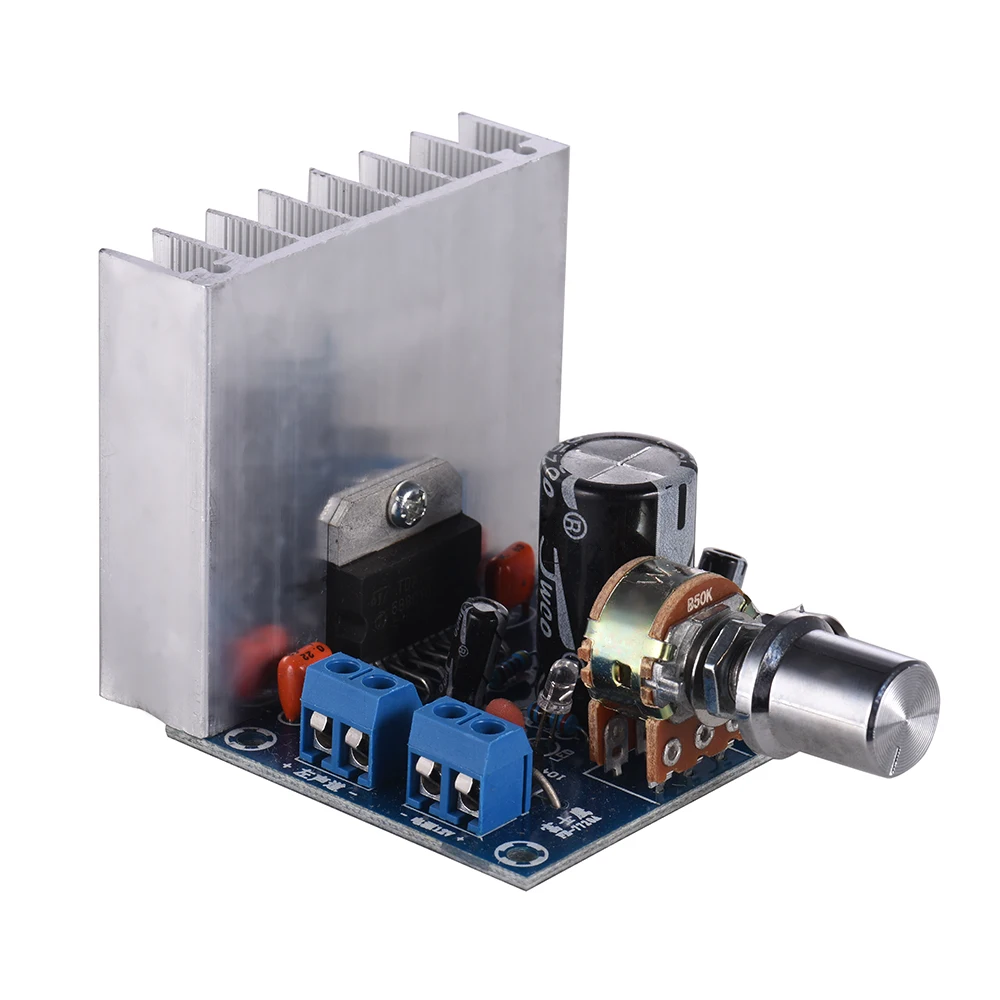 Стерео усилитель звука 2.0 модуль 35W + 15W выход двухканальный мини-усилитель с DIY схемой и радиатором.