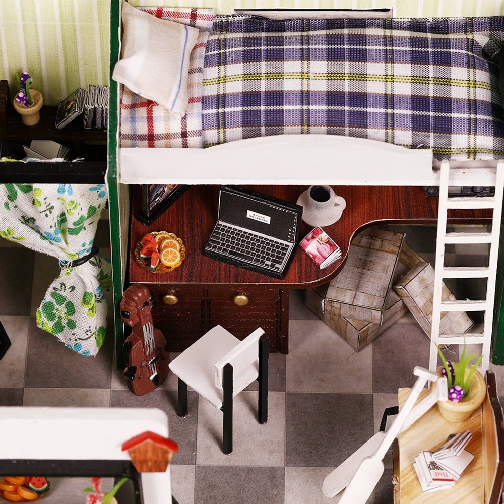 

Handmade Miniatura Diy Doll House Furniture Assemble Wooden Miniature Dollhouse Model Kits Puzzle Toys For Children Girl Gift