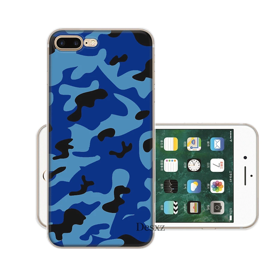 Зеленый армейский камуфляжный чехол для мобильного телефона iPhone 7 8 6 6s Plus 11 Pro X XS Max