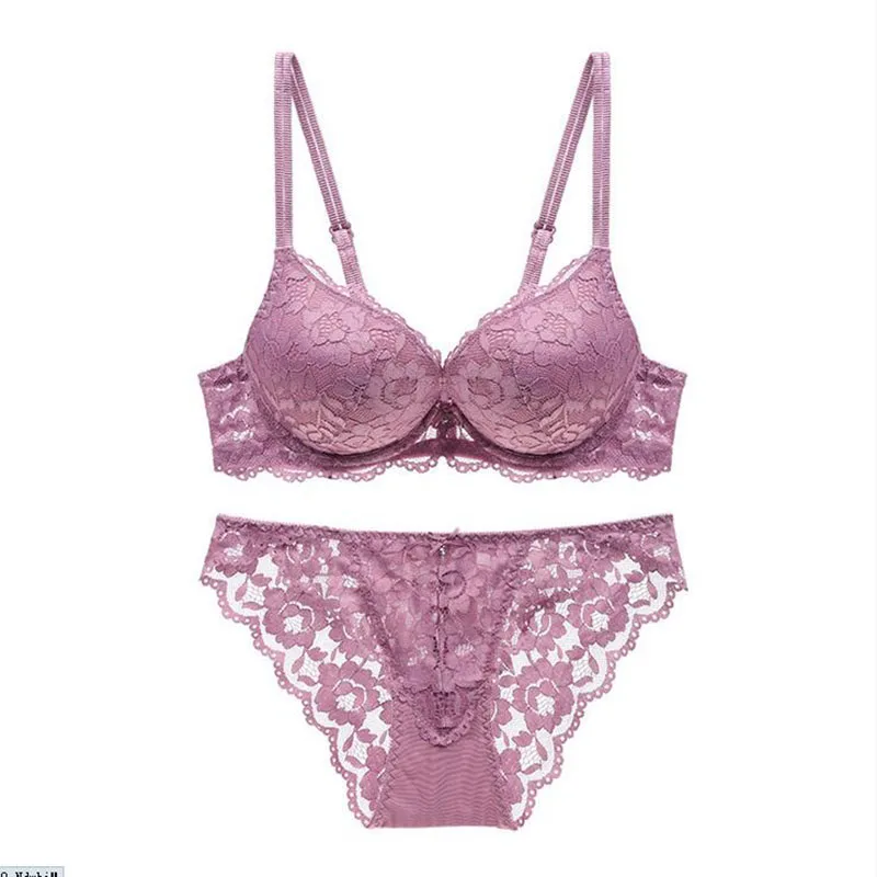 CR Sexy Lingerie Lace Bra Set Transparent Luxurious Brief Push Up Bra  Brand Designer Underwear WI469