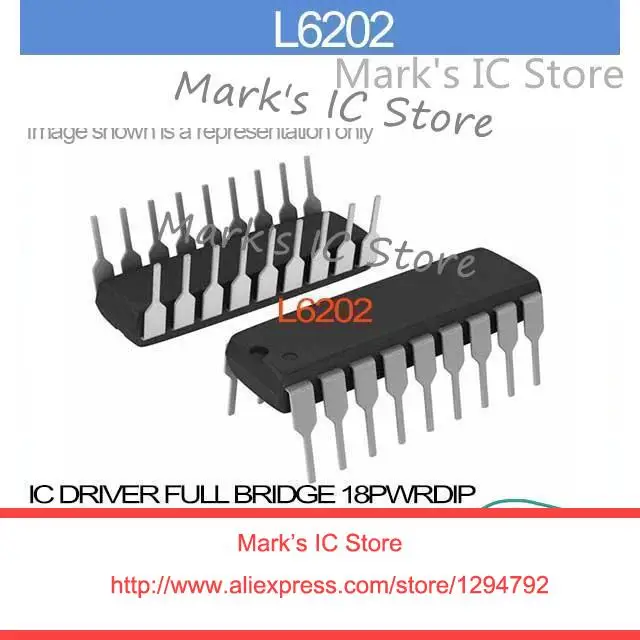 L6202 IC драйвер полный мост 18PWRDIP L620 6202 L62 | Электронные компоненты и принадлежности
