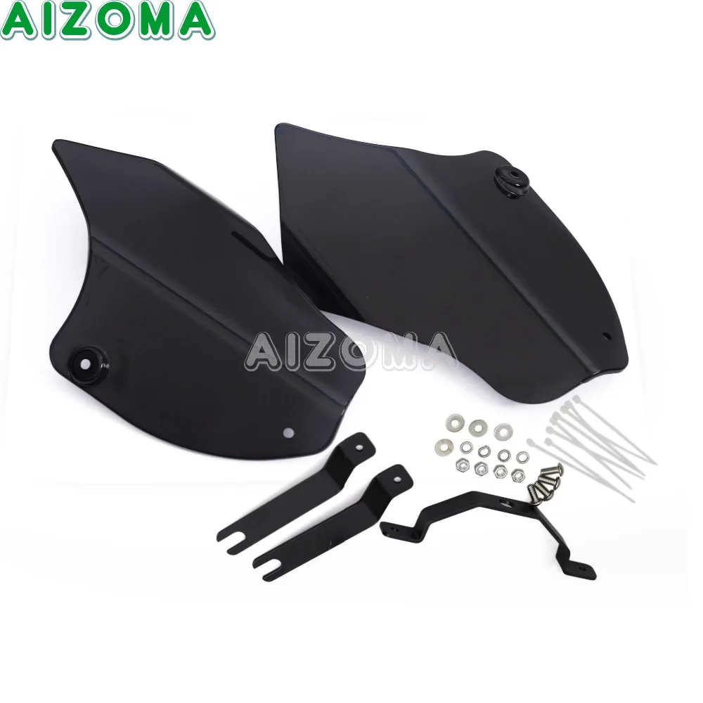 

Motorcycles Air Heat Deflector Kit Black Saddle Heat Windshield Cover For Harley Softail 2000-2016 Fatboy Deluxe Springer