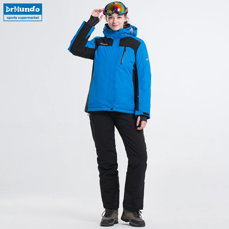 2018 New Women's Ski Suit Waterproof Windproof Jacket And Pants Thicken Warm Clothing Snowboard Wear Sets Brand | Спорт и