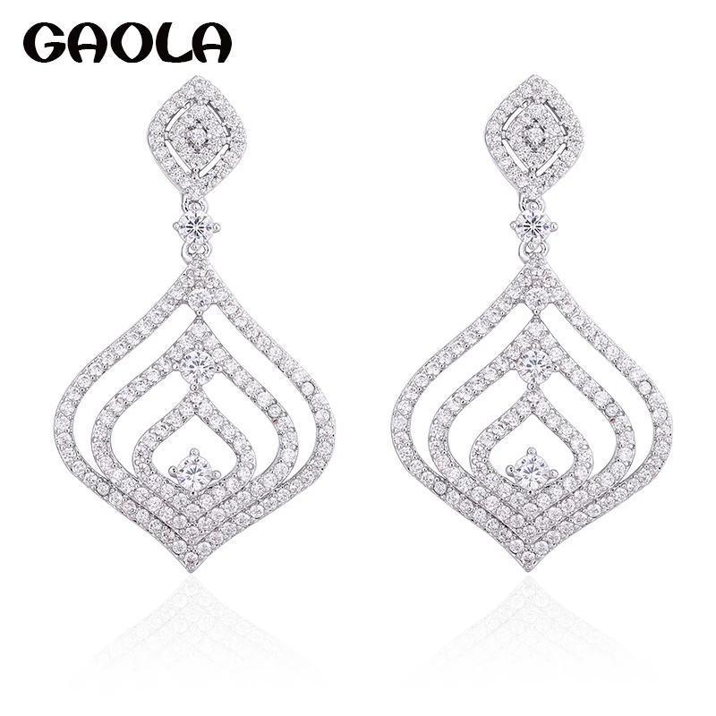 Серьги подвески в форме растений GAOLA Винтажные висячие серьги для свадьбы