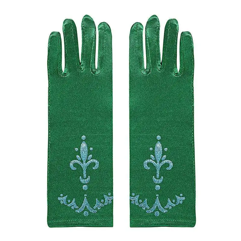 Gloves-A Сказка Принцесса и лягушка костюм для детей в возрасте размер на 3–8 лет девочка принцесса платье Тиана день рождения Фэнтези платье вечерние платье - Цвет: Gloves-A