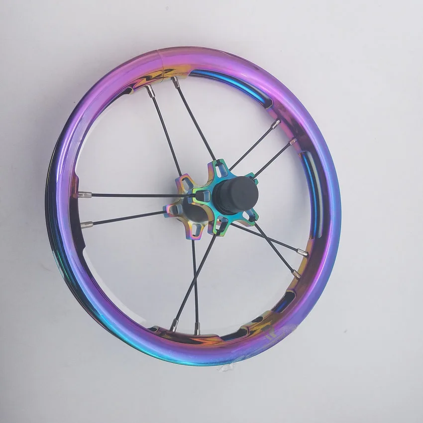 1 pair 12 inch bike wheel for balance bike 85mm 95mm sliding bicycle wheel for kids children high quality rainbow colorful
