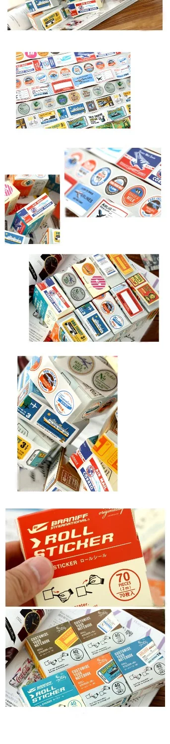 Винтаный бокс стикер сделай сам туристические наклейки на ноутбук канцелярские