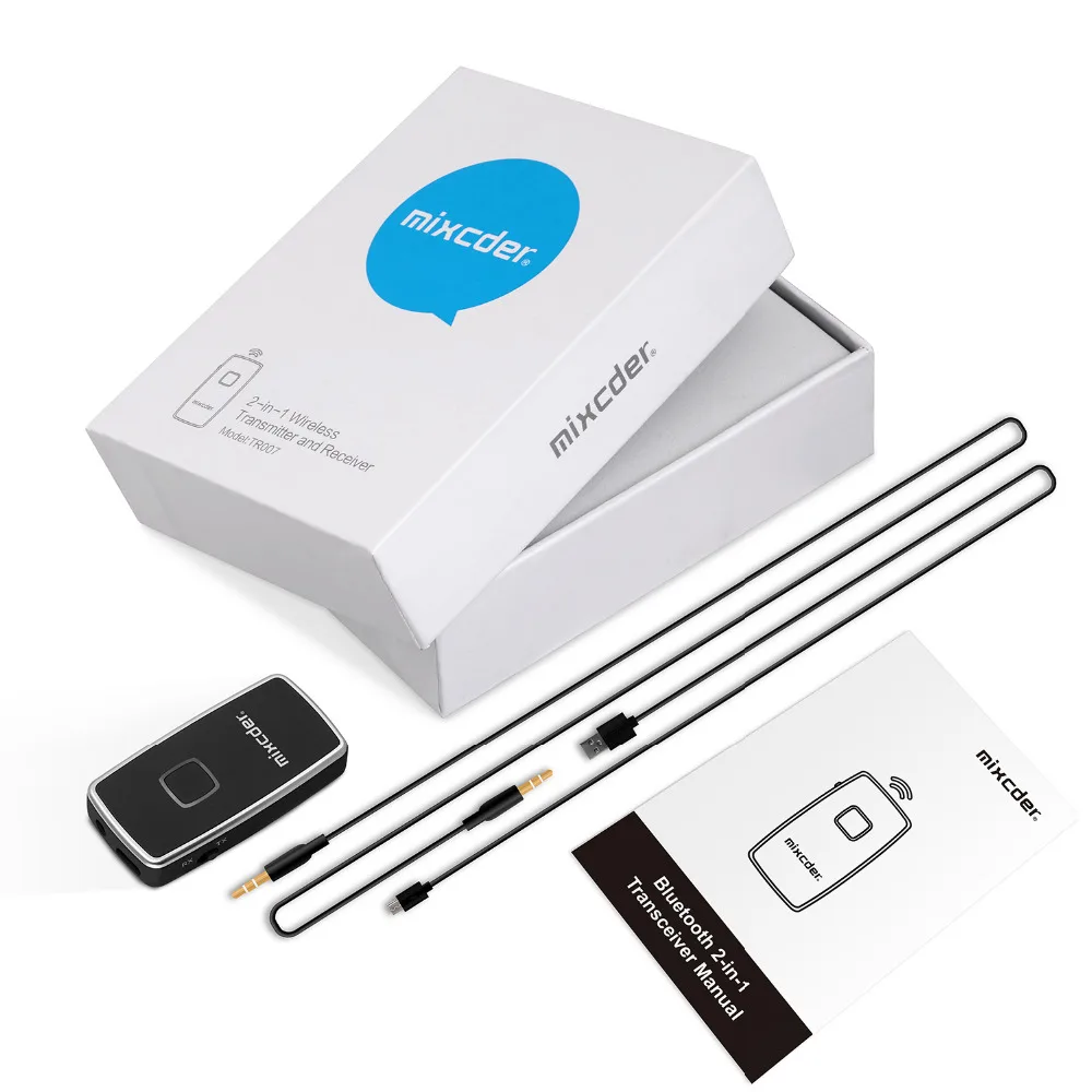 Mixcder TR007 CSR Bluetooth передатчик приемник 2 в 1 беспроводной аудио адаптер 3 5 мм Aux для