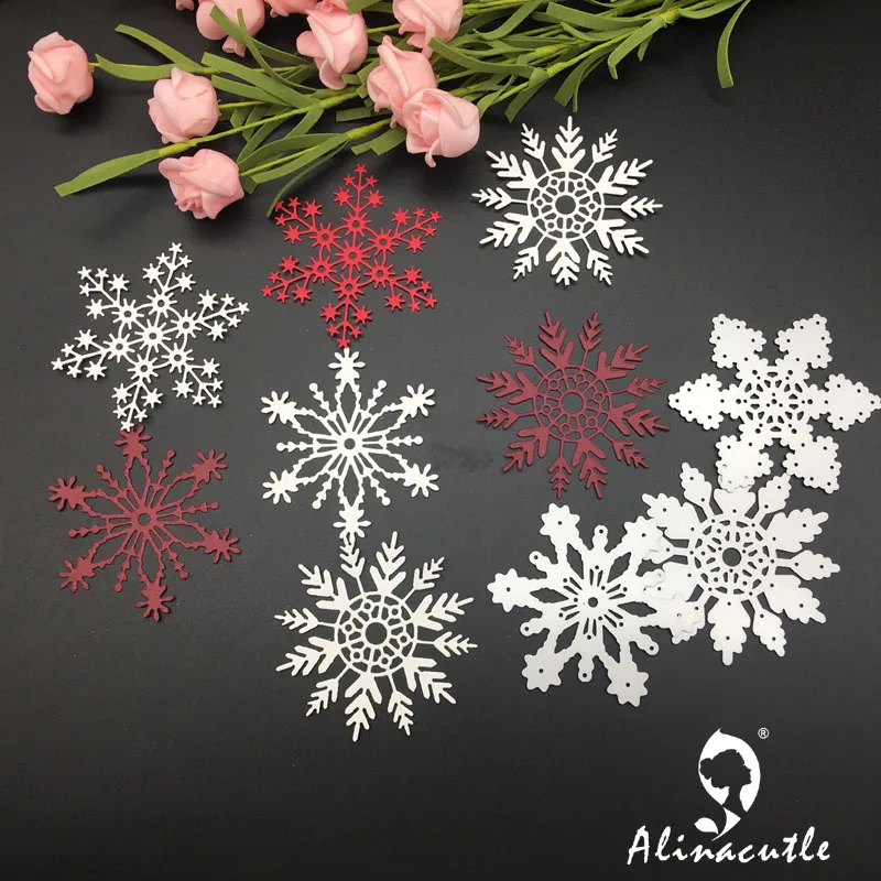 Штампованная металлическая резка 3 шт. зимние снегоступы Alinacraft альбом для скрапбукинга бумажная карточка ручной работы трафарет художественный резак штамп