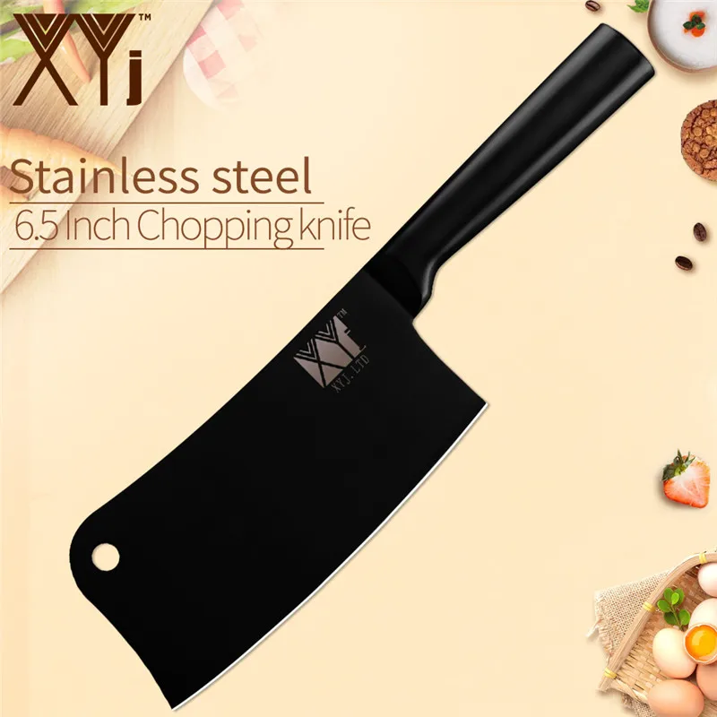 D.6.5 chopping knife XYj 4 шт. набор ножей из нержавеющей стали с антипригарным покрытием 5 ''Универсальный 7'' сантоку 6,5 ''нож для измельчения мяса рыбы кухонный аксессуар - Цвет: D.6.5 chopping knife