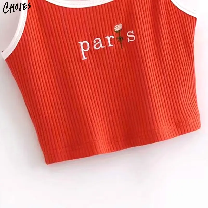 Четыре цвета на бретельках с буквенным принтом розы топы вышивкой Camiseta feminina