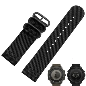 Ремешок для смарт-часов 24 мм для Suunto подачи качественный нейлоновый ремешок для часов Nato 3 кольцевой ремешок со стальной пряжкой