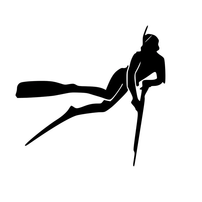 

17.7*16.1CM Free Scuba Diving Mask Decals Spear Fishing Vinyl Car Sticker C7-0009