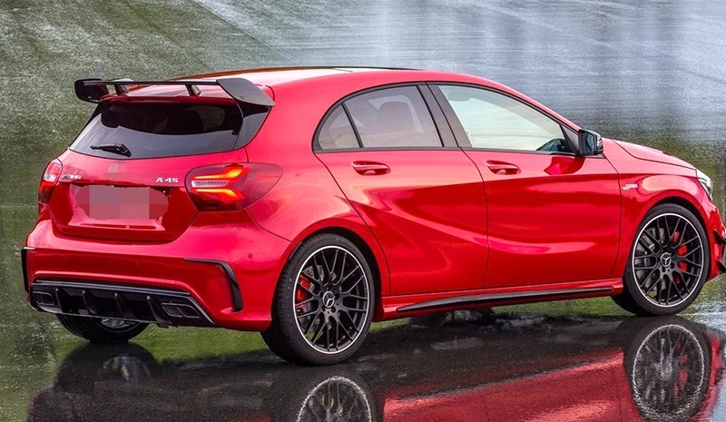 Для Mercedes A класса W176 2013-Up ABS Материал губы автомобиля заднего крыла для A160 A180 A200 A250 A45 AMG Стиль хэтчбек 5 дверей