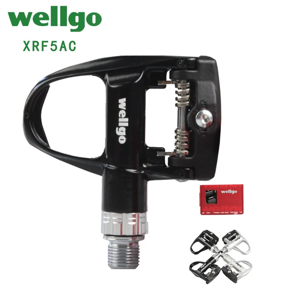 Wellgo XRF5AC сплав самоблокирующиеся велосипедные педали дорожные SPD бесклипсовые