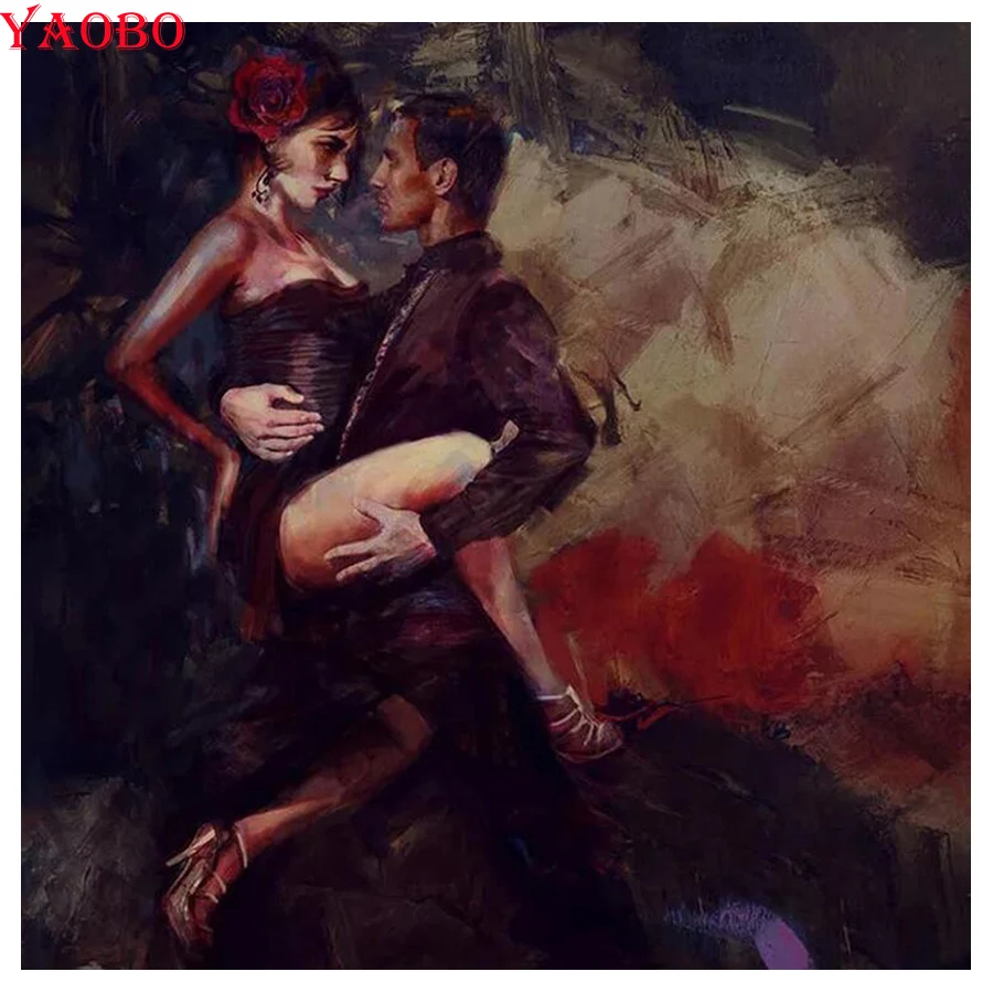 

5D DIY Diamond Embroidery Couple tango dance Diamond Painting Cross Stitch kits full square Round Mosaic Decoration