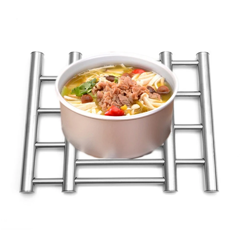 Stainless Steel Heat Insulated Mat Pot Dish Cushion Free to Stretch and Shorten Size Changeable Cookware Parts MA896429 | Дом и сад