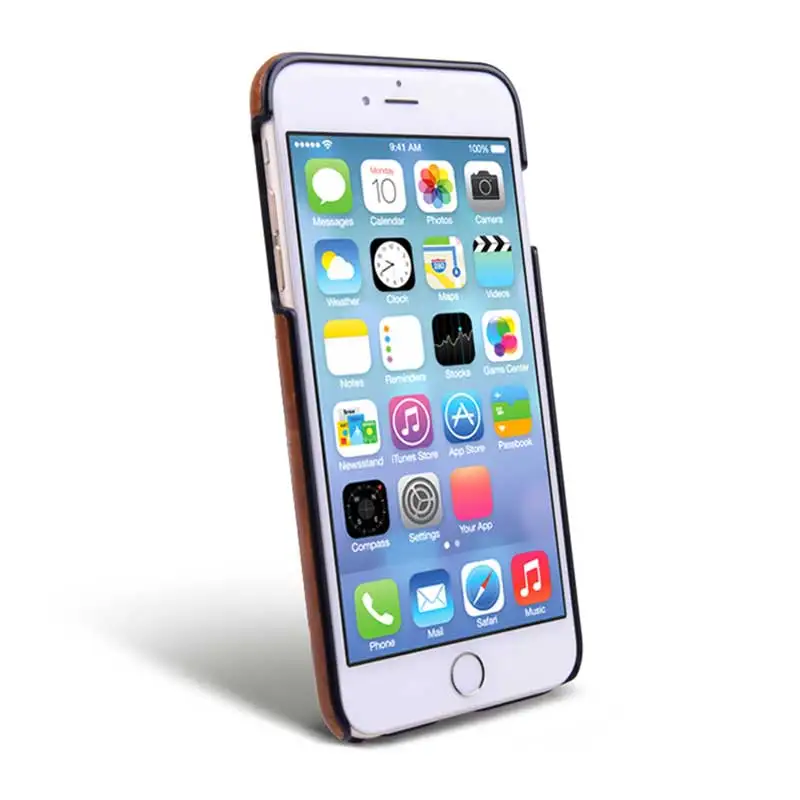 Бизнес Коровьей Натуральной Кожи Ретро Задняя Крышка для iPhone 7 Роскошь